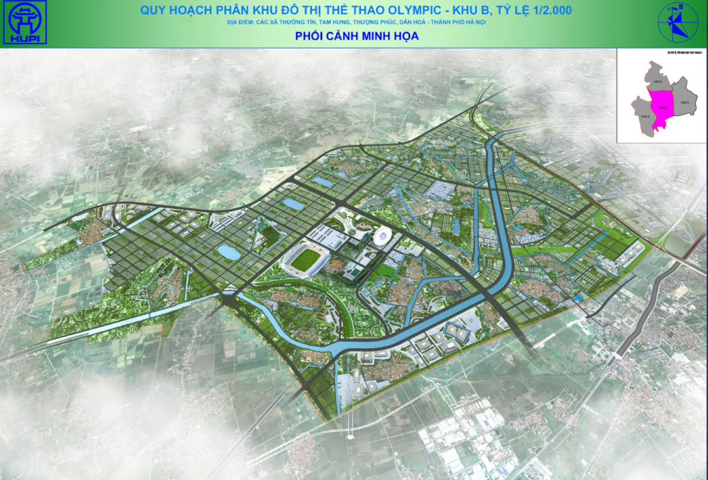 Phân khu B – “Thủ phủ thể thao quốc tế” và lõi Sport Core