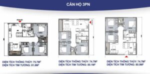 Thiết kế căn hộ Vinhomes Olympic 3 phòng ngủ